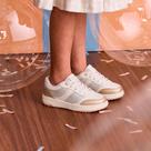 Tênis Infantil Menina K360 Estilo Respitec Off White Ouro Casual Confortável Leve Anatômico - Tênis Infantil Menina K360 Estilo Respitec Off White Ouro Casual Confortável Leve Anatômico -