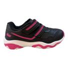 Tenis Infantil Menina Kidy Conforto Casual Calce Fácil Autocolante Kit Pulseira 00718270306 Preto