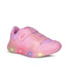Tênis Infantil Menina Kidy Flex Light Rosa com Pisca Pisca Diversão e Conforto -