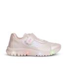 Tênis Infantil Menina Kidy Light Fun Led Marfim Delicado Pisca-Pisca e tiras autocolantes -