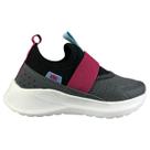 Tênis Infantil Menina Klin Freedom Mini Original Calce Fácil Leve Cor:Preto/PinkTamanho:23