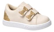 Tênis Infantil Menina Laço Glitter Charmoso Moderno