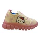 Tenis Infantil Menina Novopé Hello Kitty Casual Calce Fácil Ultraconforto Led 99046001 Marfim