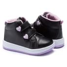 Tênis Infantil Menina Pequito Corações Cano Alto Abotinado Fecho Duplo Aderente Confortável Leve Macio Antiderrapante Estilo Casual Escolar Tênis Infantil Menina Pequito Corações Cano Alto Abotinado Fecho Duplo Aderente Confortável Leve Macio Antiderrapante Estilo Casual Escolar
