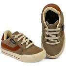 Tênis Infantil Menino Casual Cano Baixo Taupe Conforto Escolar Mzkid