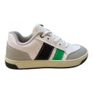 Tenis Infantil Menino Kidy Listras Amarração Casual Retrô 32910207004 Branco