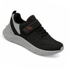 Tênis Infantil Menino Klin New Sport Kids cor Preto/Gelo/Laranja Tamanho:30