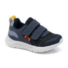 Tênis Infantil Menino Klin New Sport Mini Chumbo/Azul Oceano/Laranja
