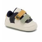 Tênis Infantil Menino Klin Pipoca cor Off/Marinho/Ocre Tamanho:15
