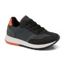 Tênis Infantil Menino Klin Walk Mini Preto/Grafite/Laranja