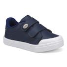 Tênis Infantil Menino Pequito Calce Fácil Confortável Antiderrapante Azul Marinho Casual Escolar Urbano Versátil