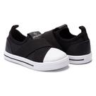 Tênis Infantil Menino Unissex Pequito Slip On Preto Casual Confortável Leve Macio Antiderrapante Calce Fácil Elástico Resistente
