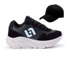 Tenis Infantil Meninos Jogger Escolar Casual Camurça + Bone