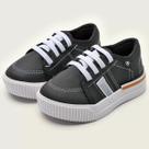Tênis Infantil Molekinho Casual Listras - Preto e Branco