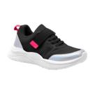 Tênis Infantil Ortofino Feminino Esportivo Preto/Rosa
