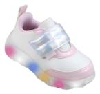 Tênis Infantil Pampili Liz Led Comfy Calce Fácil Confortável