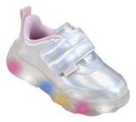 Tênis Infantil Pampili Liz Luz Led Comfy Ajustável Estiloso