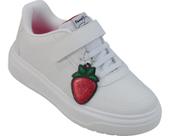 Tênis Infantil Pampili Morango Branco
