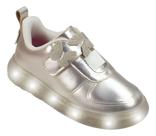 Tênis Infantil Pampili Sneaker Luz Led Borboletas Moderno