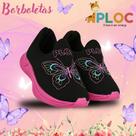 Tênis infantil Ploc Borboletas Jogging- Menina Anatômico