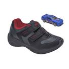 Tênis infantil preto kidy play respitec macio brinde carro