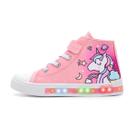 Tênis infantis EUXTERPA Light Up Pink Unicorn High Top 11