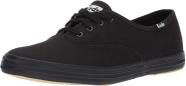 Tênis Keds Champion Lace Up preto/preto de lona para mulheres 8,5 W