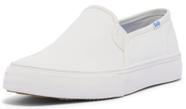 Tênis Keds Double Decker feminino de couro branco tamanho 7.5