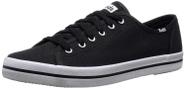 Tênis Keds Kickstart Lace Up para mulheres em lona preta
