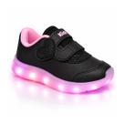 Tênis Kidy Com Luz LED Infantil Flex Light 201213 Preto/Rosa Tênis Kidy Com Luz LED Infantil Flex Light 201213 Preto/Rosa