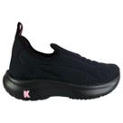 Tênis Kidy Nuvem Infantil Menina Slip On Original Escola Confortável Leve Cor:Preto/PinkTamanho:32