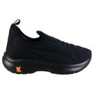 Tênis Kidy Nuvem Infantil Menino Slip On Original Escola Confortável Leve Cor:Preto/LaranjaTamanho:32