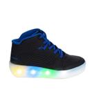 Tênis Kidy Street Star LED Rodinha Infantil Preto Azul Tênis Kidy Street Star LED Rodinha Infantil Preto Azul