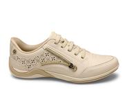Tênis Kolosh Casual Calce Fácil Cano Baixo Com Ziper Lateral Tendência C3667 Feminino