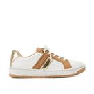 Tênis Kolosh Casual feminino em couro caramelo/champ c4161-0003