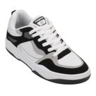 Tênis Logus Masculino Casual Branco e Preto Ideal Dia a Dia -