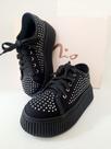 Tênis lona preto com strass Tênis lona preto com strass