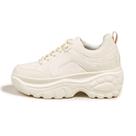 Tênis LUCKY STEP femininos Chunky Platform Dad Beige, tamanho 39