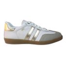 Tênis Marina Mello OffWhite Dourado Listra
