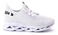 Tênis Masculino Branco Academia Corrida Caminhada Casual Dia Tênis Masculino Branco Academia Corrida Caminhada Casual Dia