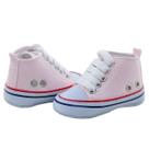 Tênis Masculino com Ilhós e Atacador - Brim e Sintético - Rosa/Branco/Marinho/Vermelho Tênis Masculino com Ilhós e Atacador - Brim e Sintético - Rosa/Branco/Marinho/Vermelho
