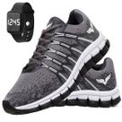 Tênis Masculino Corrida Caminhada Veloz + Relogio