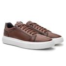 Tênis Masculino Couro Esportivo Super Macio Leve Urbano Tabaco Tênis Masculino Couro Esportivo Super Macio Leve Urbano Tabaco