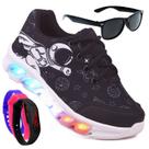 Tenis Masculino De Led Infantil Astronauta Personagem DIversÃo Luzinha + Oculos + Relogio Tenis Masculino De Led Infantil Astronauta Personagem DIversÃo Luzinha + Oculos + Relogio