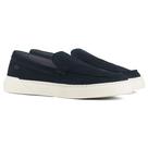 Tênis Masculino Democrata Slip On Casual Bill Couro Legítimo Elástico Confortável Calce Fácil 240904 Cor:Azul NavyTaman