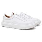 Tênis Masculino Em Couro Branco Casual Básico Estiloso Tênis Masculino Em Couro Branco Casual Básico Estiloso