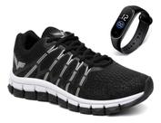 Tênis Masculino Esportivo Leve Confortável + Relogio Envio Rapido