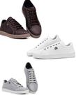 Tenis masculino polofran kit com 3 pares casual basico