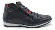 Tenis Masculino Sapatenis Couro Legitimo Ziper Confortavel