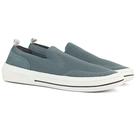 Tênis Masculino Slip On Democrata Casual Denim Clay Knit Confortável Elástico